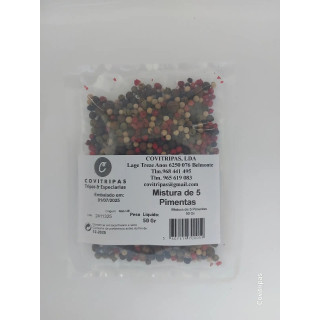 Mistura de 5 Pimentas 50 Gr